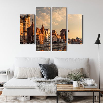 Ljuddämpande tavla - The port of gdansk at sunset