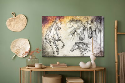 Ljuddämpande tavla - Horses as painted