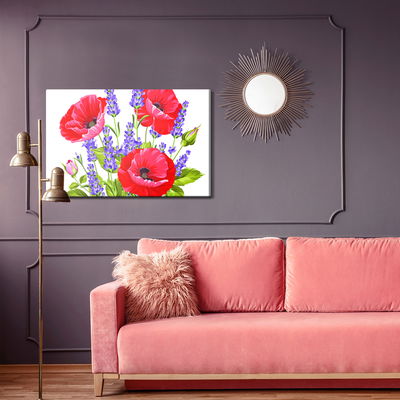 Ljuddämpande tavla - Bouquet of poppies