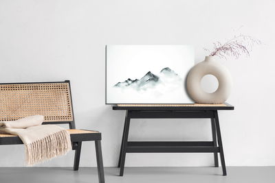 Ljuddämpande tavla - Mountains painted