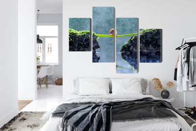 Ljuddämpande tavla - Snail in the rain