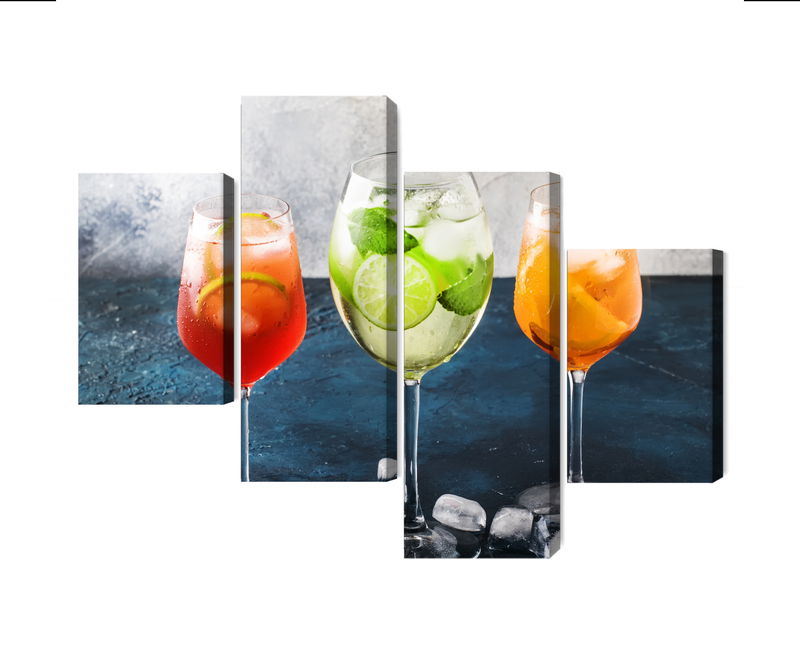 Ljuddämpande tavla - Glasses with summer cocktails