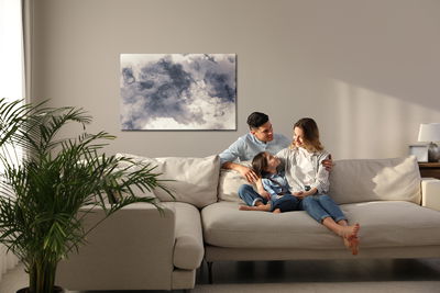 Ljuddämpande tavla - Abstract dark clouds