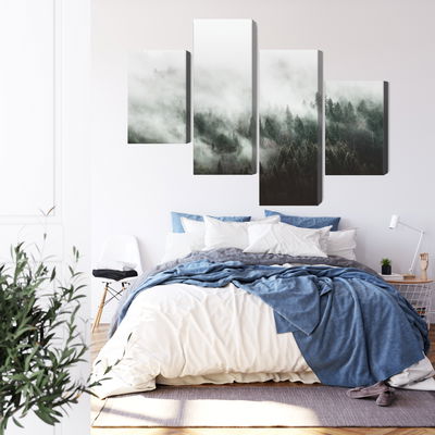 Ljuddämpande tavla - 3d misty forest landscape