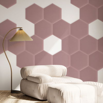 Sekskantet lydabsorber - fløjl