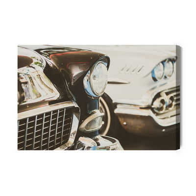 Ljuddämpande tavla - Old cars in vintage style