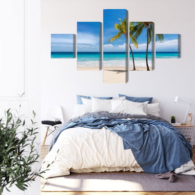 Ljuddämpande tavla - Caribbean beach 3d