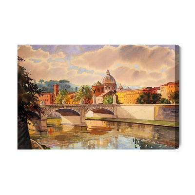 Ljuddämpande tavla - The tiber river in Rome