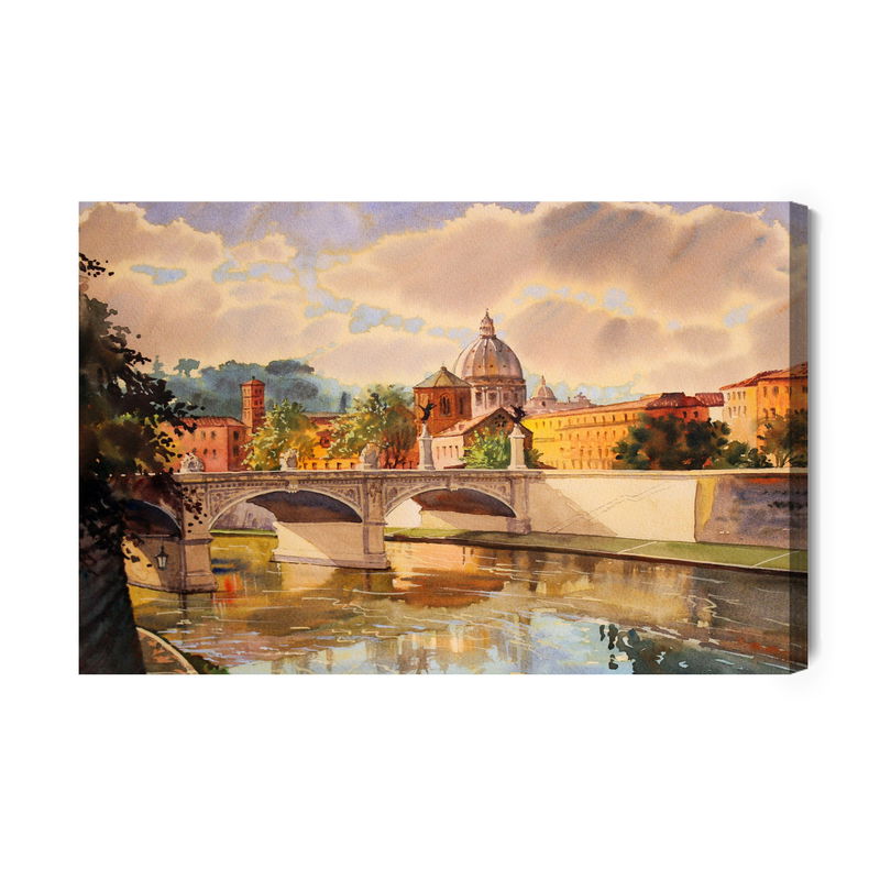 Ljuddämpande tavla - The tiber river in Rome