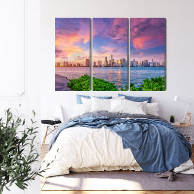 Ljuddämpande tavla - Panorama of miami during