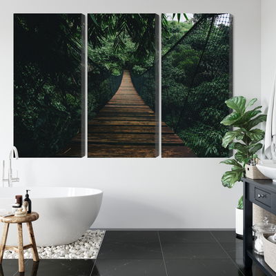 Ljuddämpande tavla - Wooden suspension bridge