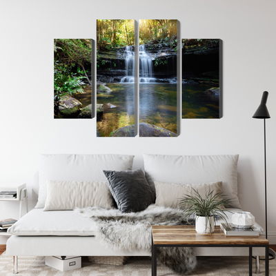 Ljuddämpande tavla - A waterfall in the bush