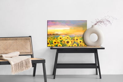 Ljuddämpande tavla - A field of sunflowers as