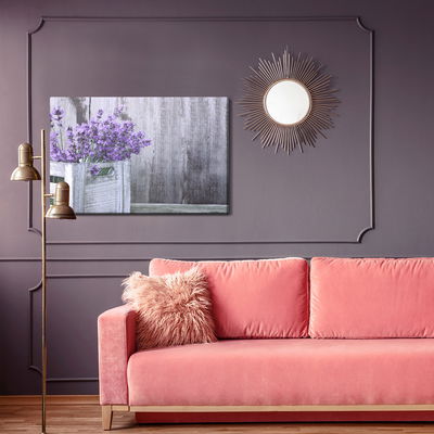 Ljuddämpande tavla - Lavender flowers in a wooden