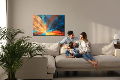 Ljuddämpande tavla - Abstract color variation