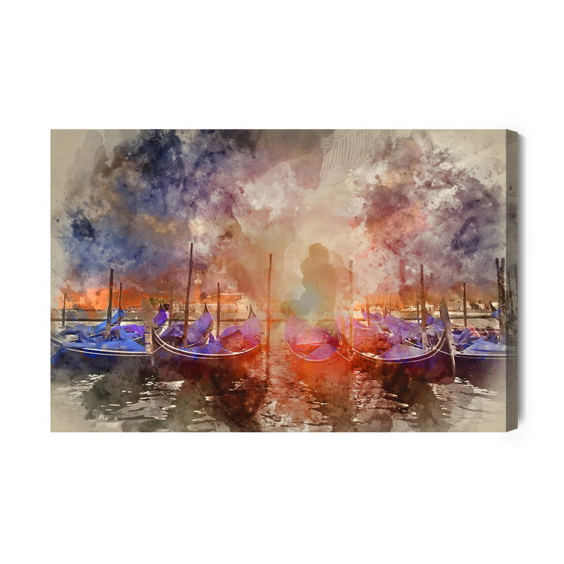 Ljuddämpande tavla - Sunset in venice