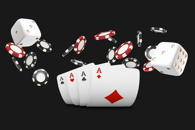 Ljuddämpande tavla - Aces with chips