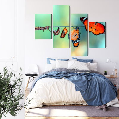 Ljuddämpande tavla - Colorful caterpillars