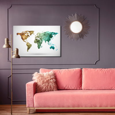 Ljuddämpande tavla - Colorful map with 3d effect