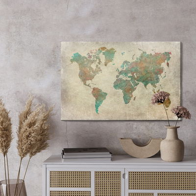Ljuddämpande tavla - Vintage world map