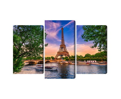 Ljuddämpande tavla - Eiffel tower and seine river