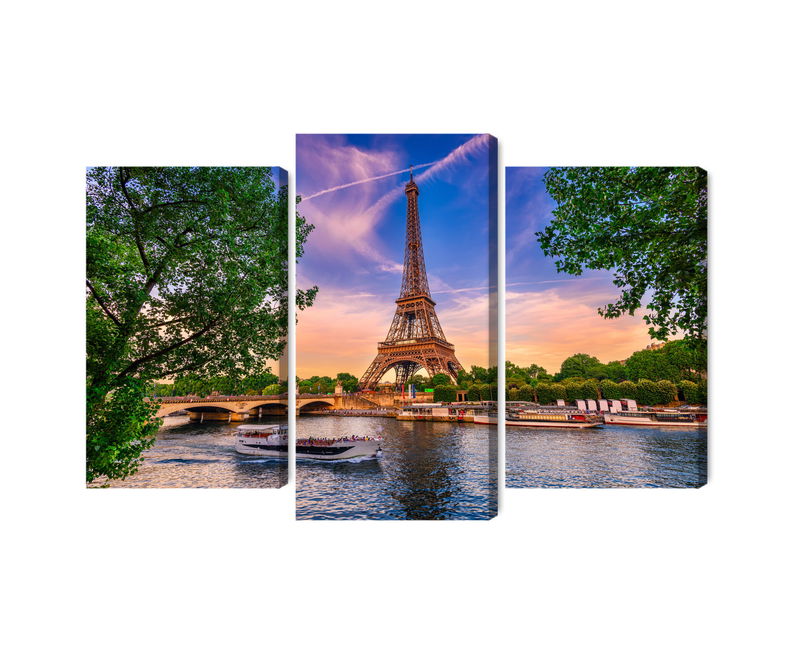 Ljuddämpande tavla - Eiffel tower and seine river