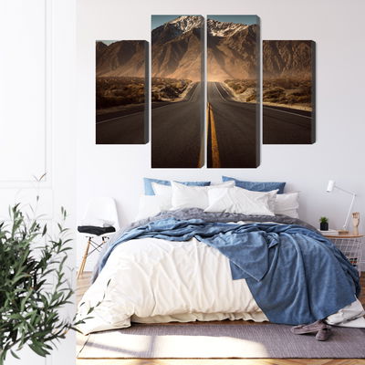 Ljuddämpande tavla - Road to the mountains 3d