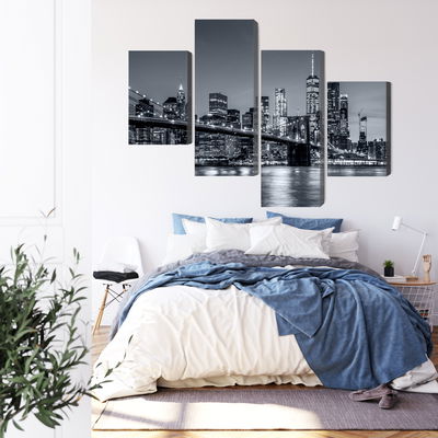 Ljuddämpande tavla - Panorama of New York at night