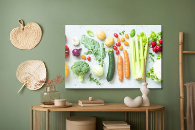 Ljuddämpande tavla - Fresh wet vegetables