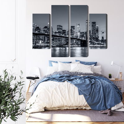 Ljuddämpande tavla - Panorama of New York at night
