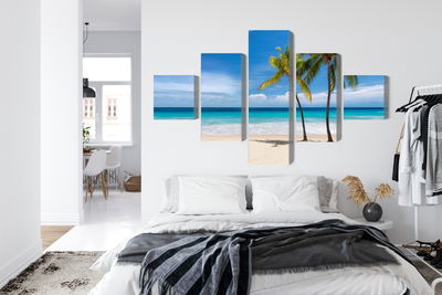 Ljuddämpande tavla - Caribbean beach 3d