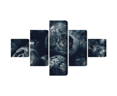 Ljuddämpande tavla - Blueberries close up 3d