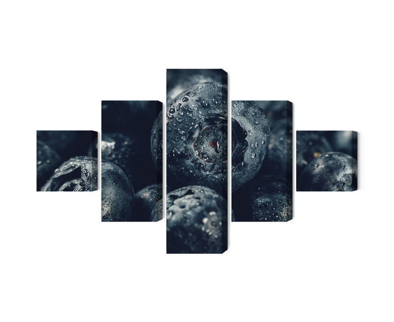 Ljuddämpande tavla - Blueberries close up 3d