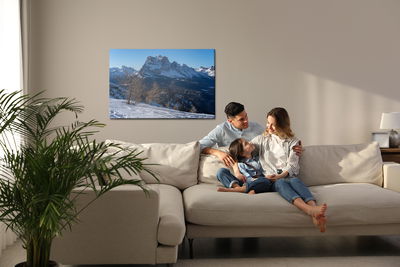 Ljuddämpande tavla - Winter 3d mountain landscape