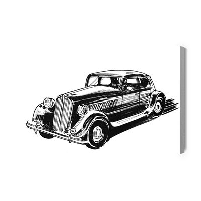 Ljuddämpande tavla - Sketched car