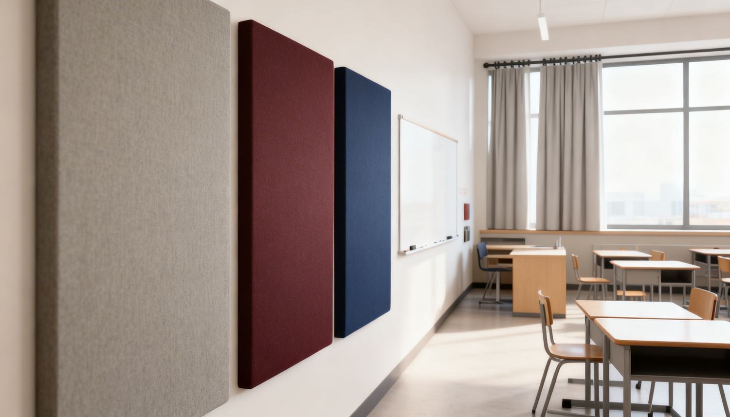 Ljudabsorbera skolsal