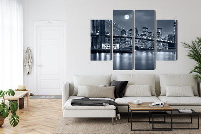 Ljuddämpande tavla - Night panorama of New York