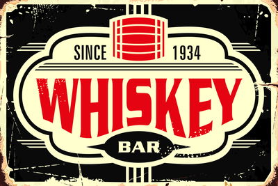 Ljuddämpande tavla - Vintage whiskey bar