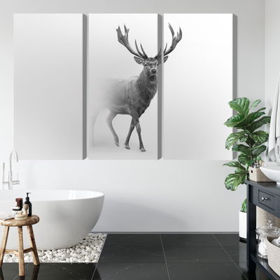 Ljuddämpande tavla - A stately deer in the fog