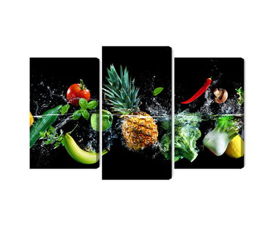 Ljuddämpande tavla - Fresh vegetables in the water