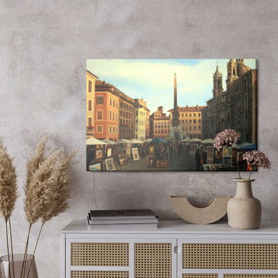 Ljuddämpande tavla - Rome in dark colors