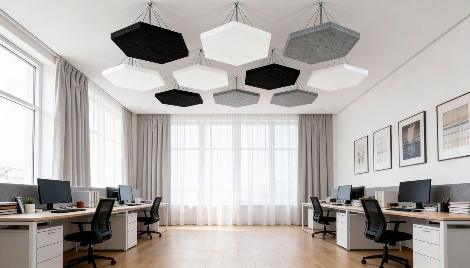 Ljudabsorbera ett kontor