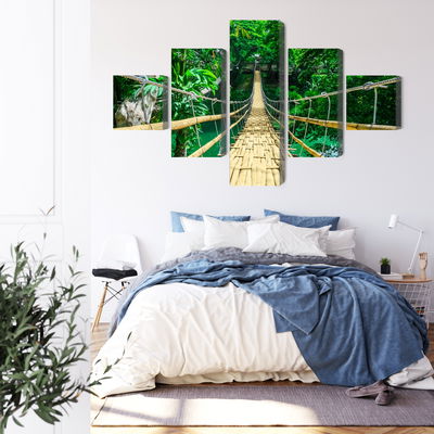 Ljuddämpande tavla - Bamboo bridge in a tropical
