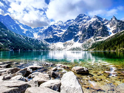 Ljuddämpande tavla - Lake morskie oko 3d