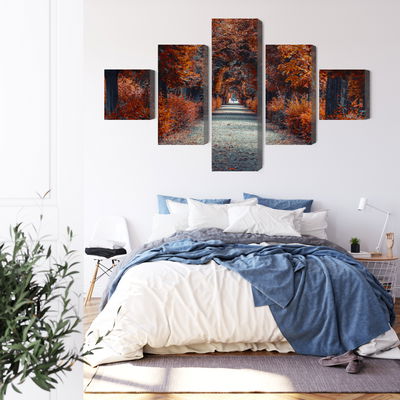 Ljuddämpande tavla - A path deep into the autumn