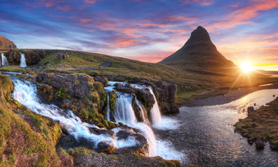 Ljuddämpande tavla - Kirkjufell mountain