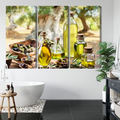 Ljuddämpande tavla - Oil bottles