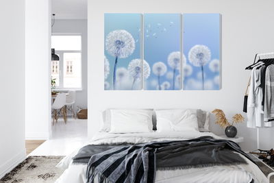 Ljuddämpande tavla - Dandelions on a blue