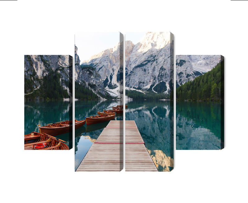 Ljuddämpande tavla - Lake braies in Italy