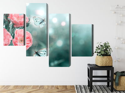 Ljuddämpande tavla - Delicate flowers and 3d